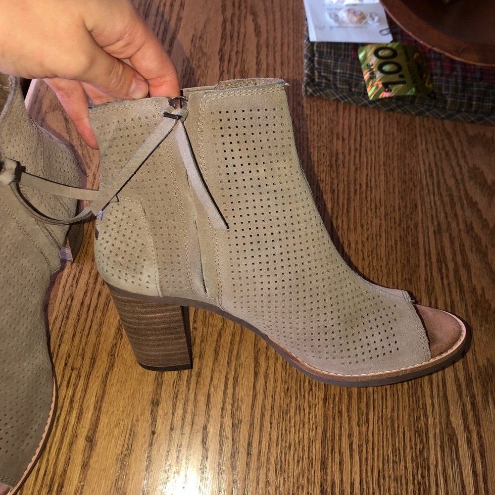 TOMS open toe booties
